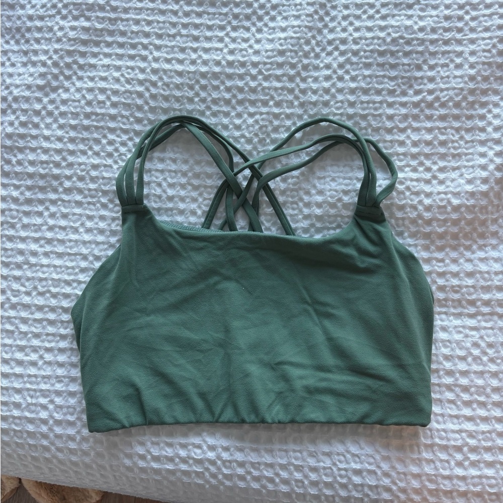 Green Athleta Longline Sport Bra